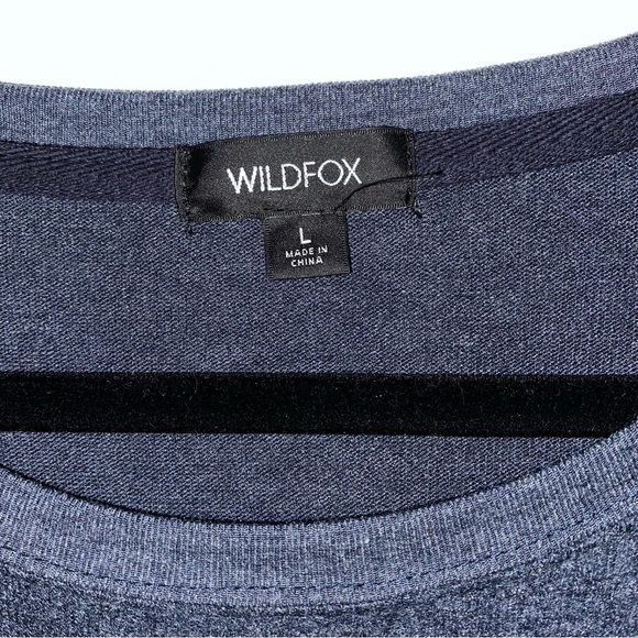 NEW Wildfox Navy Blue Cocktails & Confetti Pullover Soft Cozy Sweater Large - Picture 4 of 7